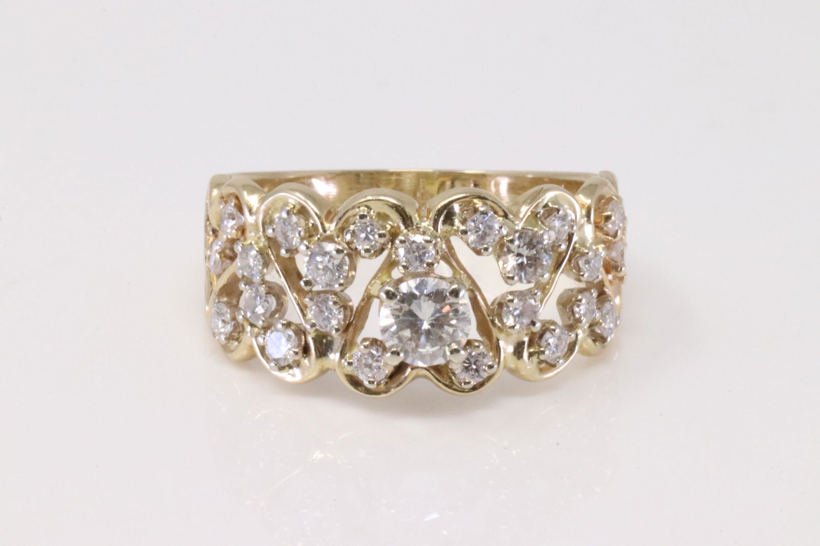 Ladies Yellow Gold Diamond Ring 14Kt. (1 of 4)