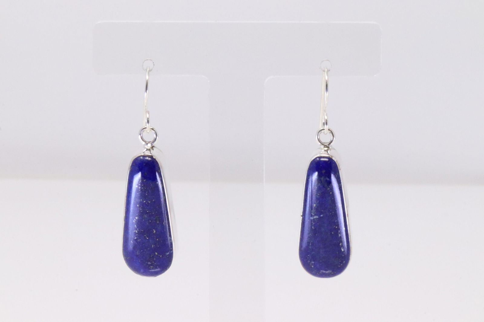 Native America Navajo Handmade Sterling Silver Lapis Dangling Earring's By S.L. (1 of 4)
