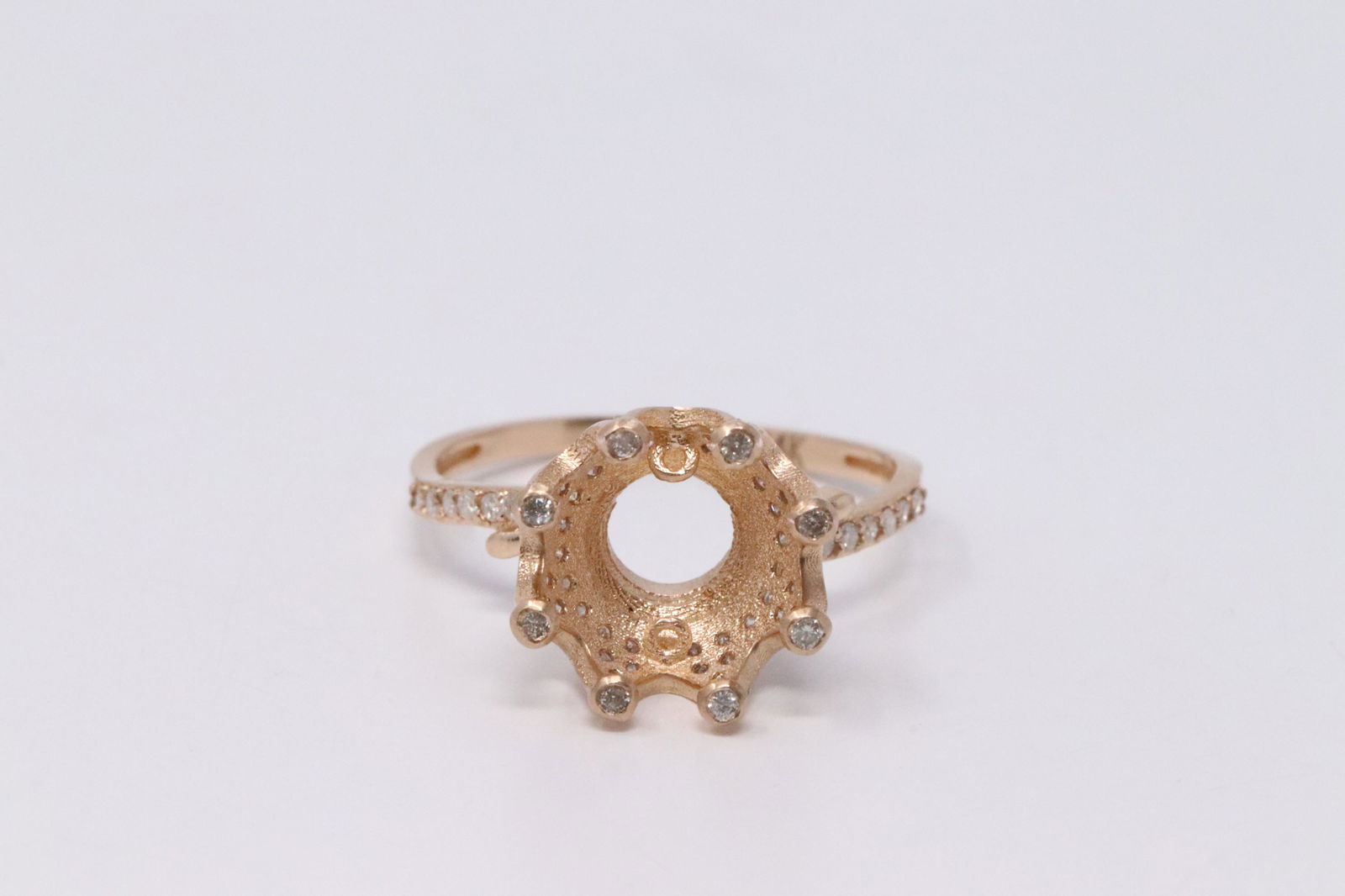 14K Rose gold crown ring (1 of 4)