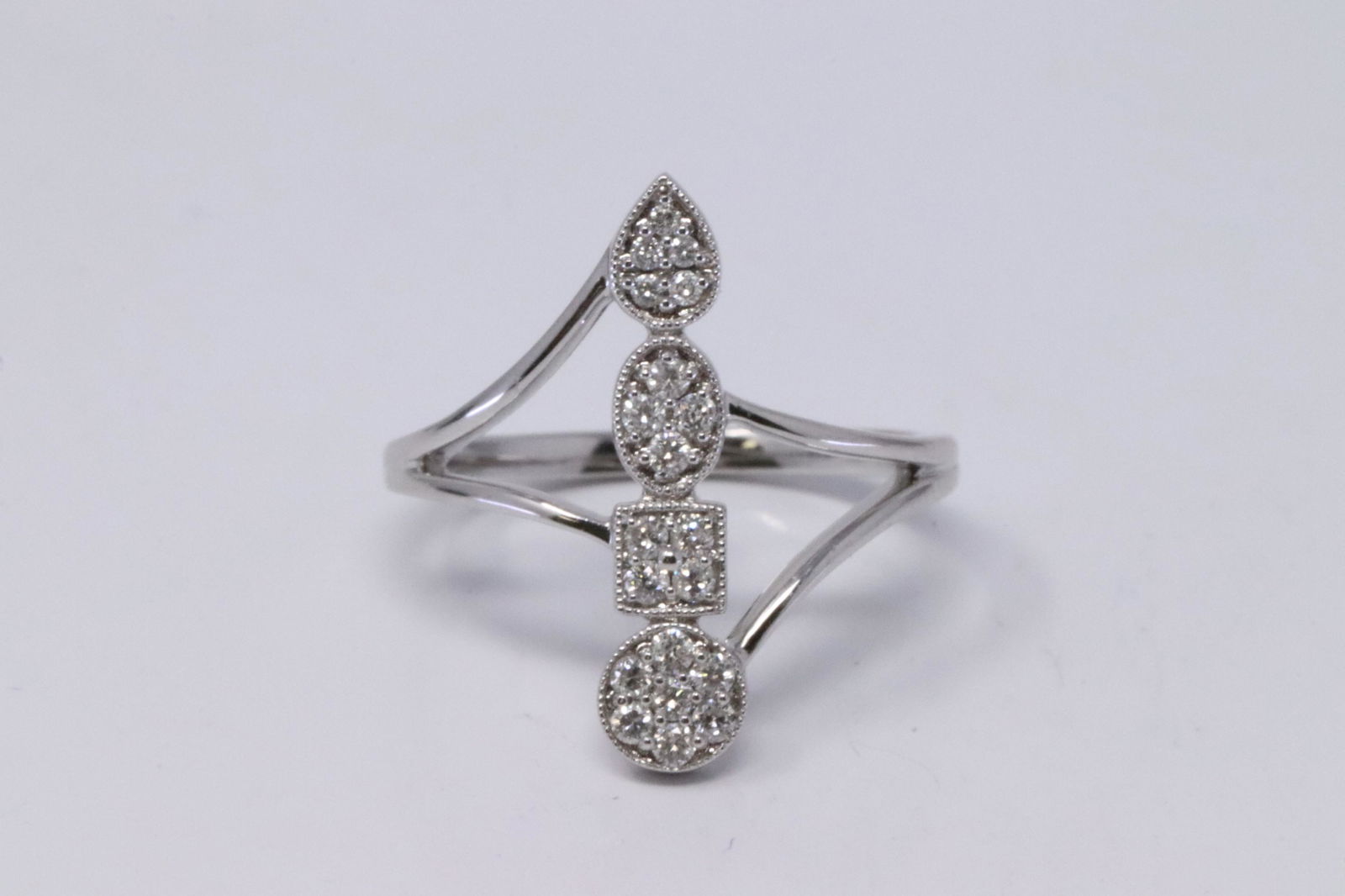 White Gold Multi-Shape Diamond Ring. (1 of 4)