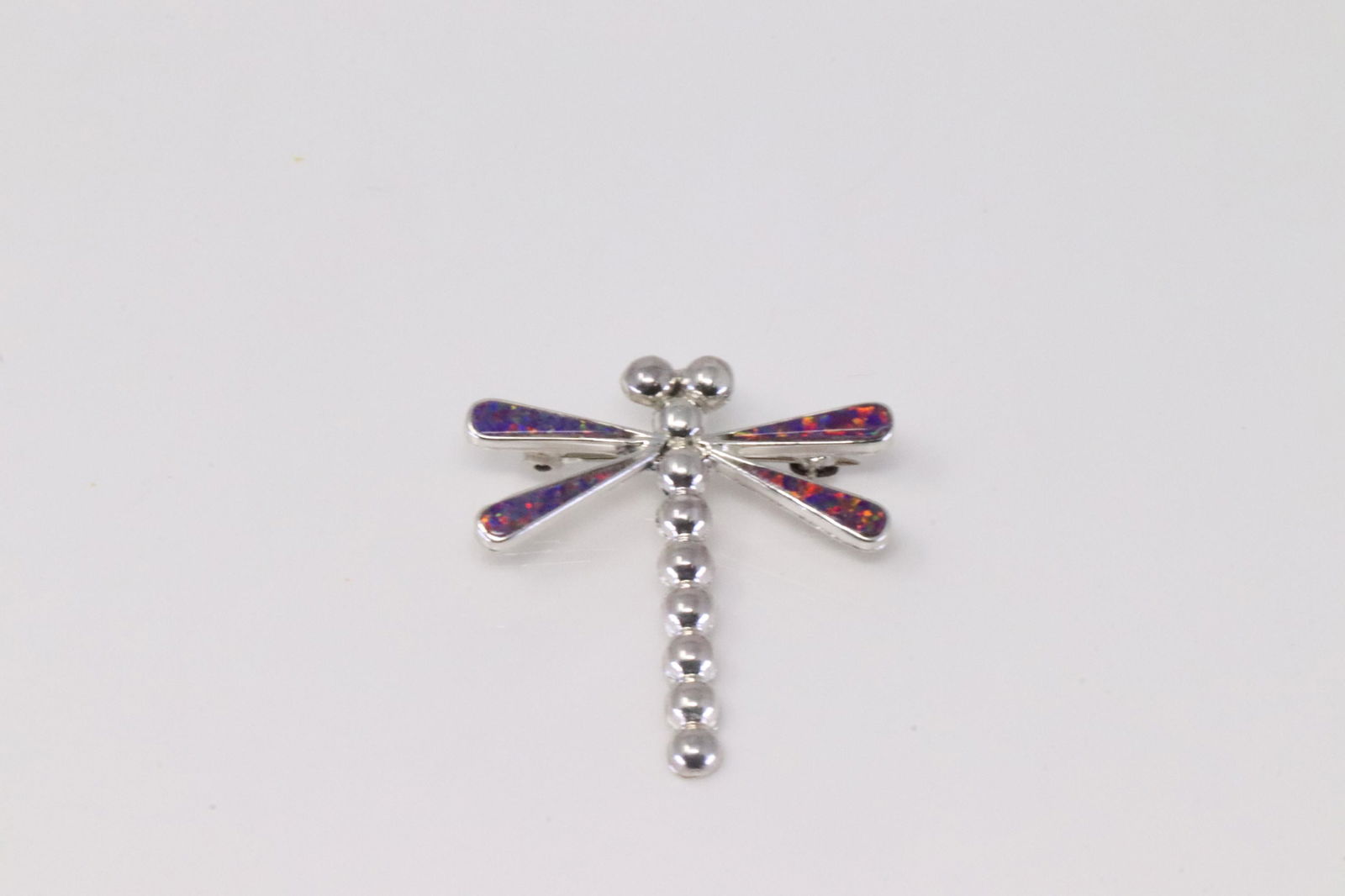 Native America Zuni Handmade Sterling Silver Opal Buttefly Pin / Pendant By E.E. (1 of 3)
