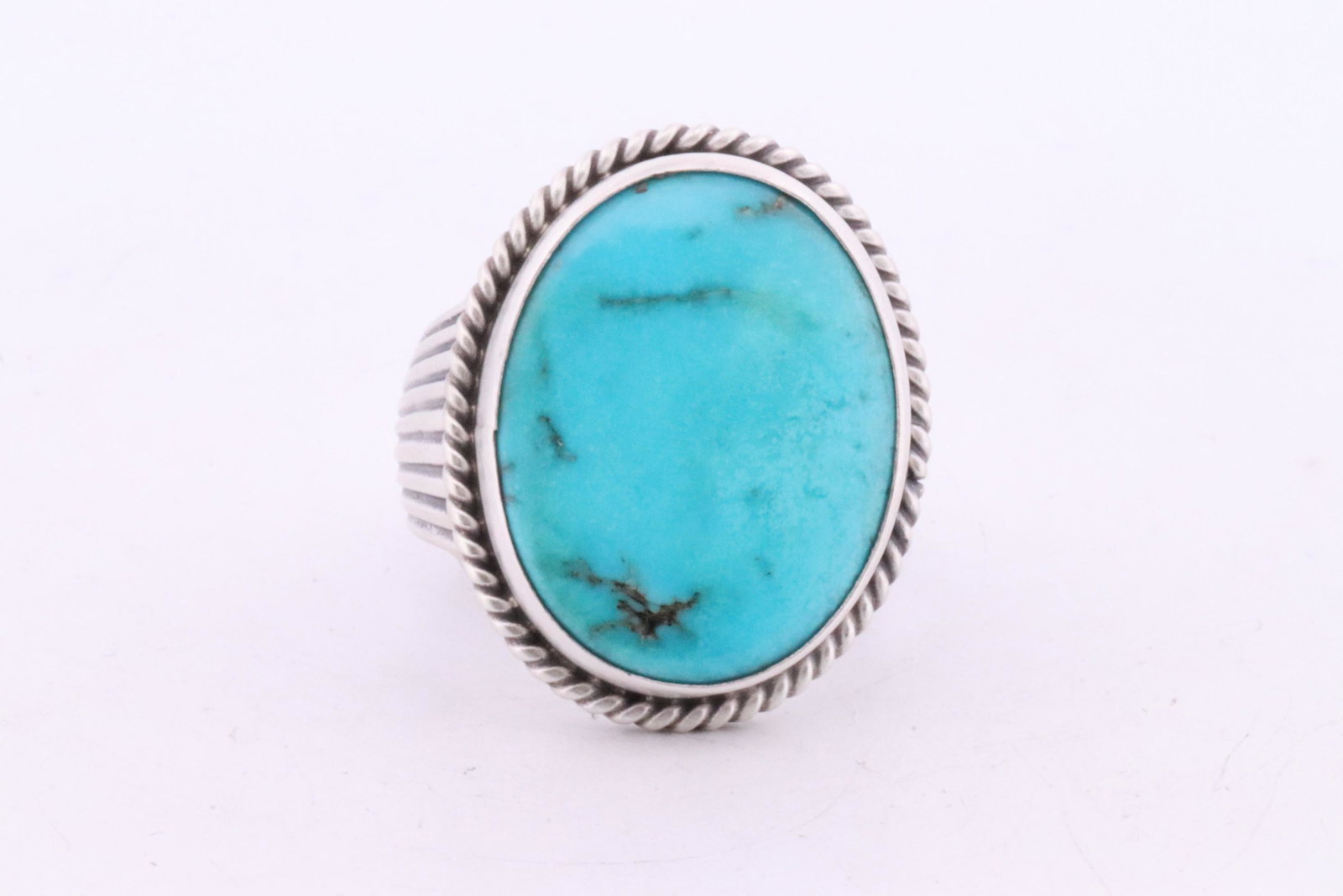 Native America Navajo Sterling Silver Turquoise Ring By Samuel Yellowhair.: This is a Native America Navajo Sterling Silver Turquoise Ring By Samuel Yellowhair. Ring size: 7.50.