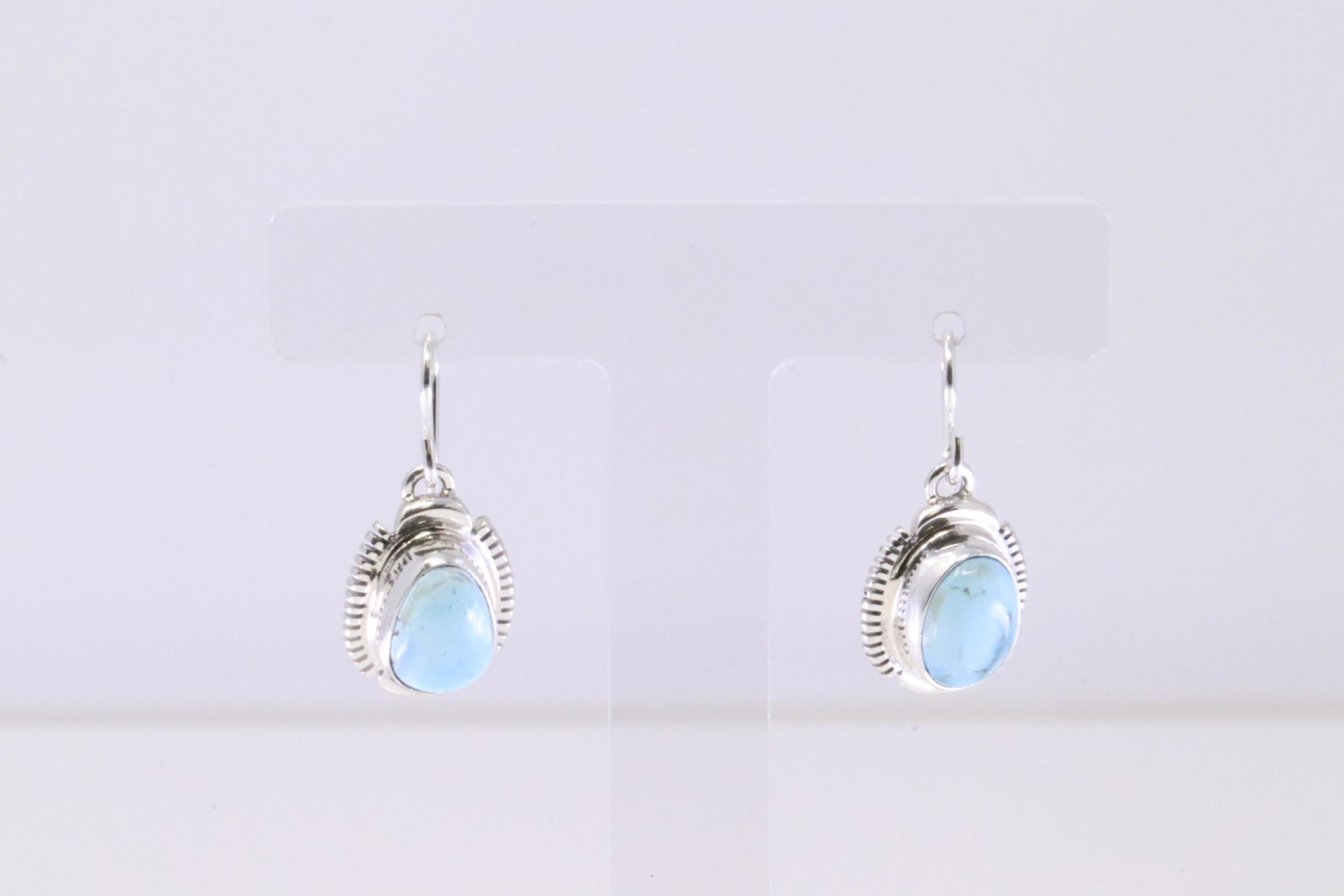 Native America Navajo Sterling Silver Golden Hill Turquoise Dangling Earring's By Thomas Francisco.: This is a Native America Navajo Sterling Silver Golden Hill Turquoise Dangling Earring's By Thomas Francisco.