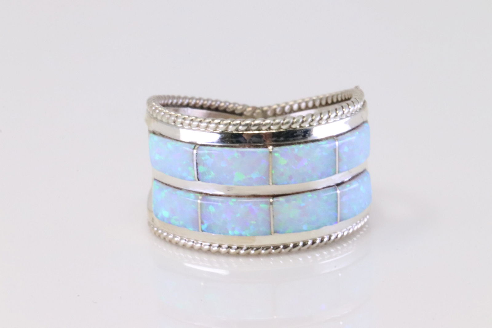 Native America Navajo Sterling Silver Opal Ring By Bru.J. (1 of 4)