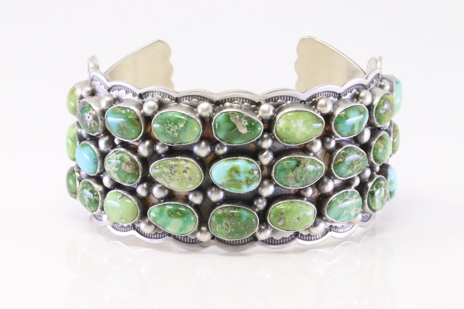 Native American Navajo Sterling Silver Sonora Gold Bracelet Cuff Tom Lewis. (1 of 4)