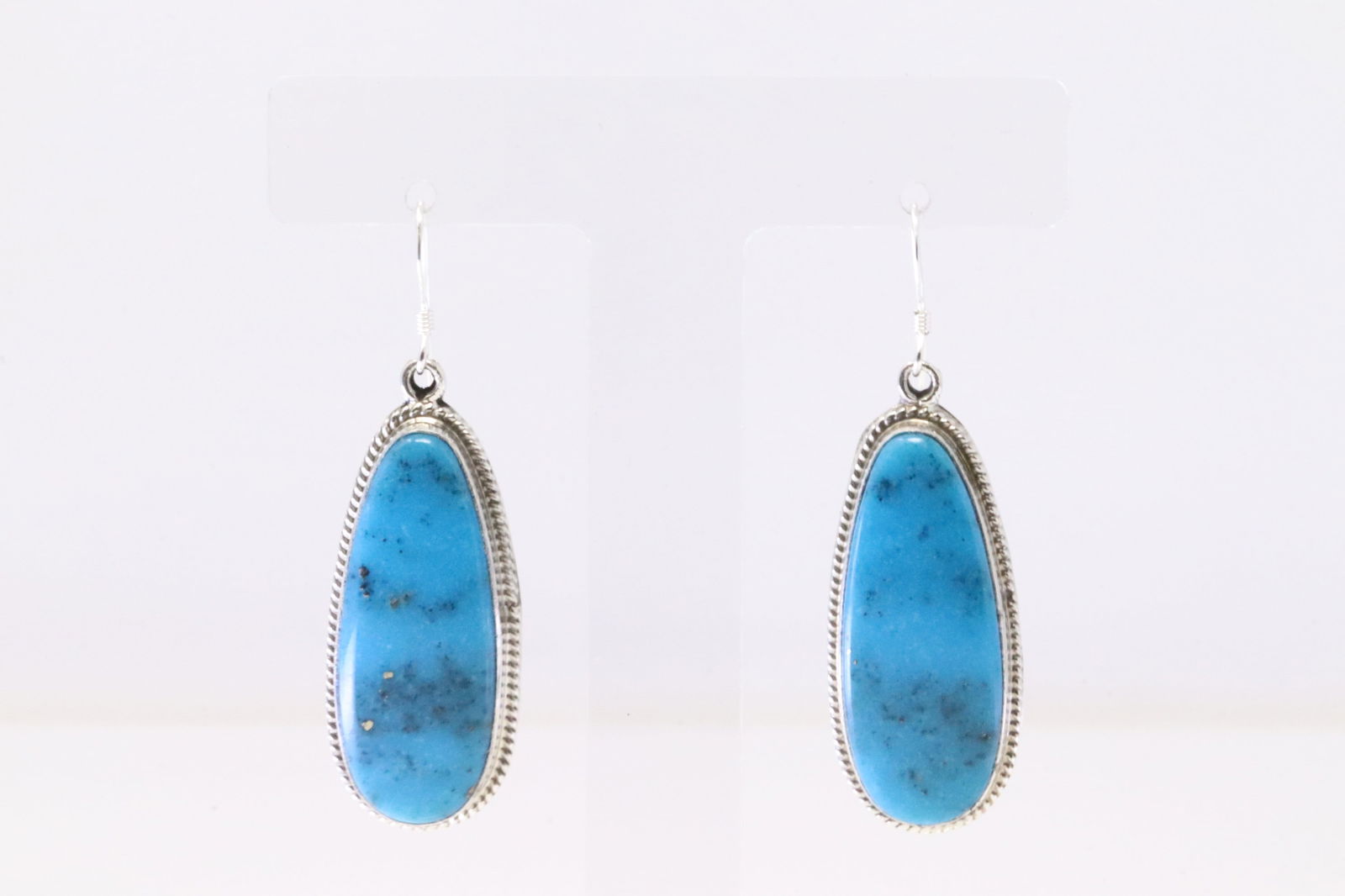 Native America Navajo Sterling Silver Turquoise Dangling Earring's By Sharon McCarthy. (1 of 4)