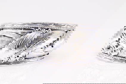 Tripe Nugget Vintage Native American Navajo Sterling Silver Leaf Bracelet Old Tripe Nugget Vintage Native American Navajo Sterling Silver Leaf Bracelet Old