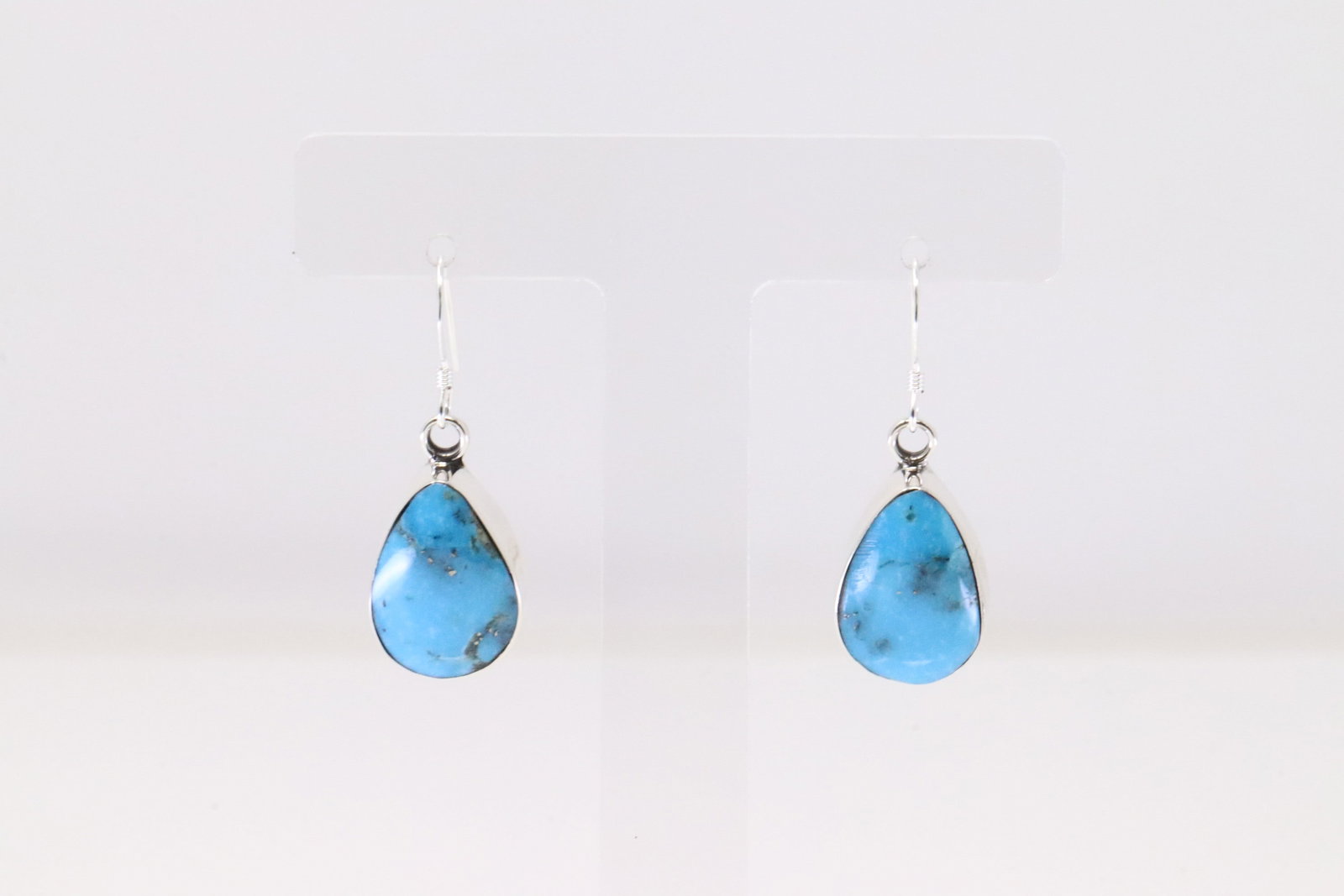 Native America Navajo Sterling Silver Turquoise Dangling Earring's By Sadie Jim.: This is a Native America Navajo Sterling Silver Turquoise Dangling Earring's By Sadie Jim.