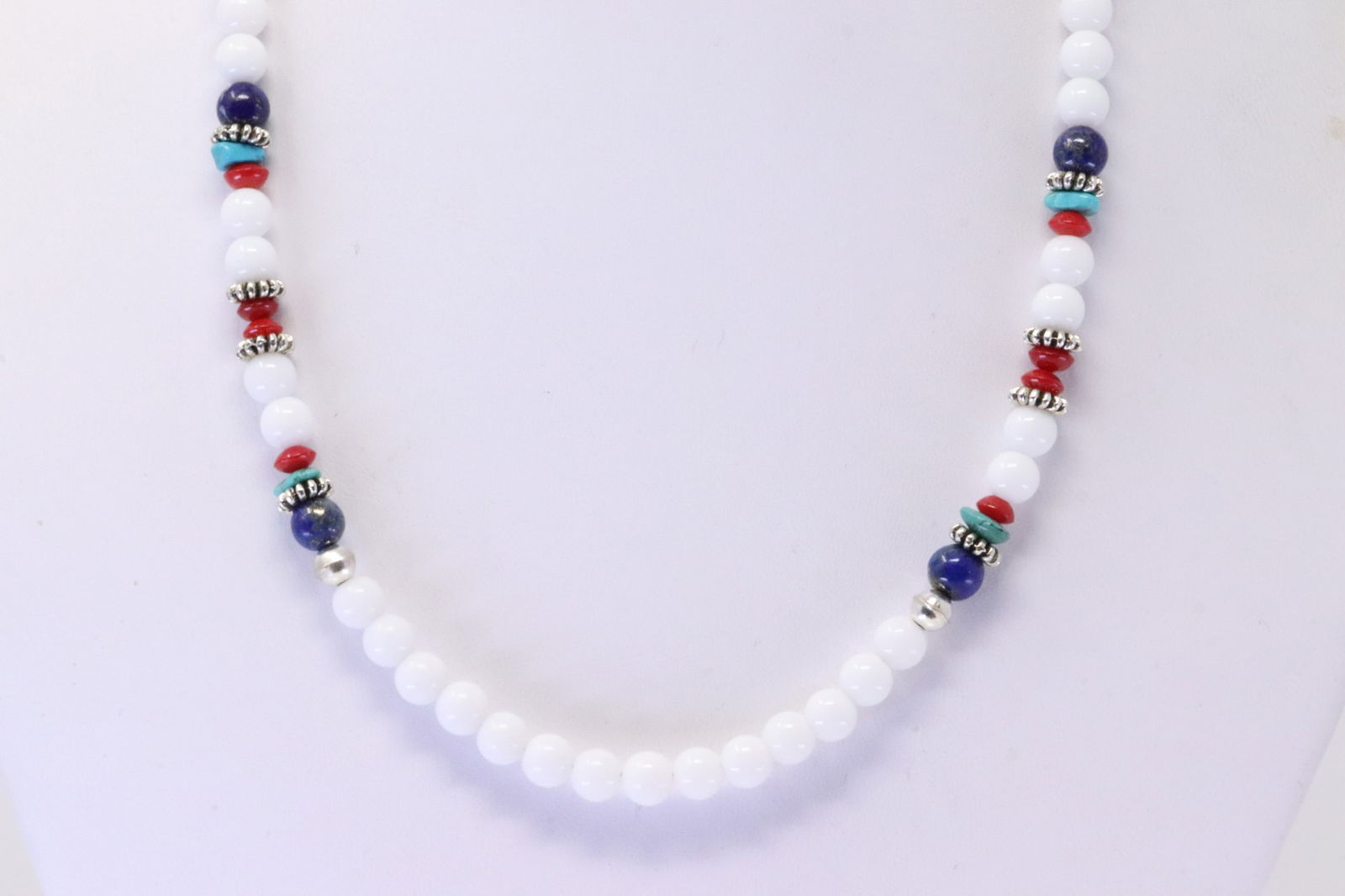 Sterling Silver White & Multi-Color Pearl Beaded Necklace By T&R Singer. (1 of 4)