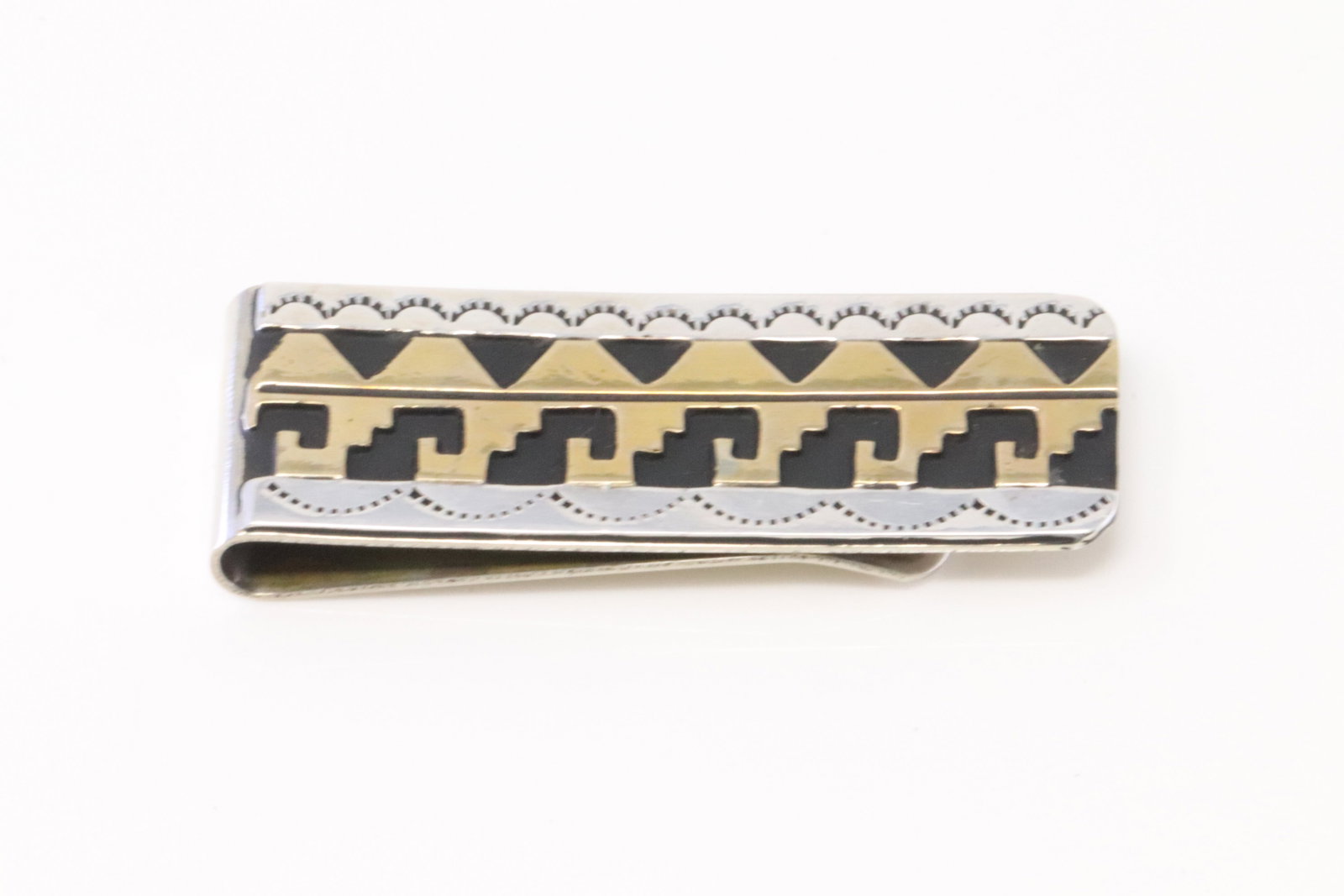 Native America Navajo Sterling Silver Deisgn Money Clip By T&R Singer.: This is a Native America Navajo Sterling Silver Deisgn Money Clip By T&R Singer.