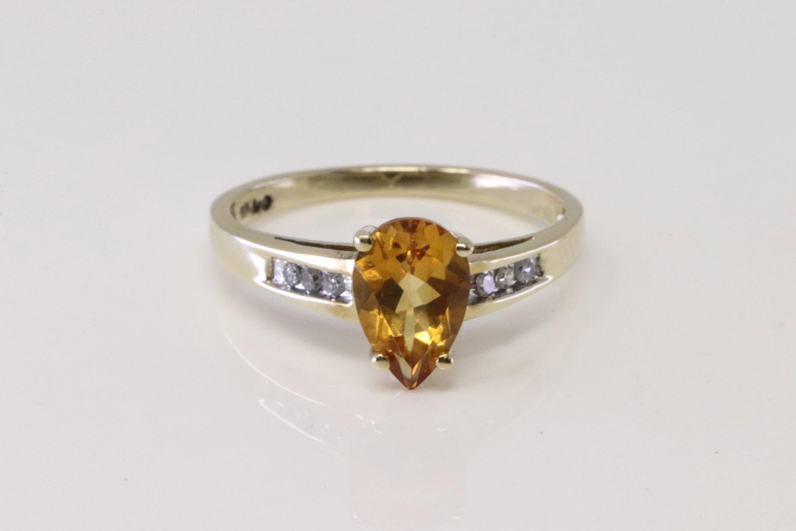 Citrine & Diamond Ring 10Kt. (1 of 4)