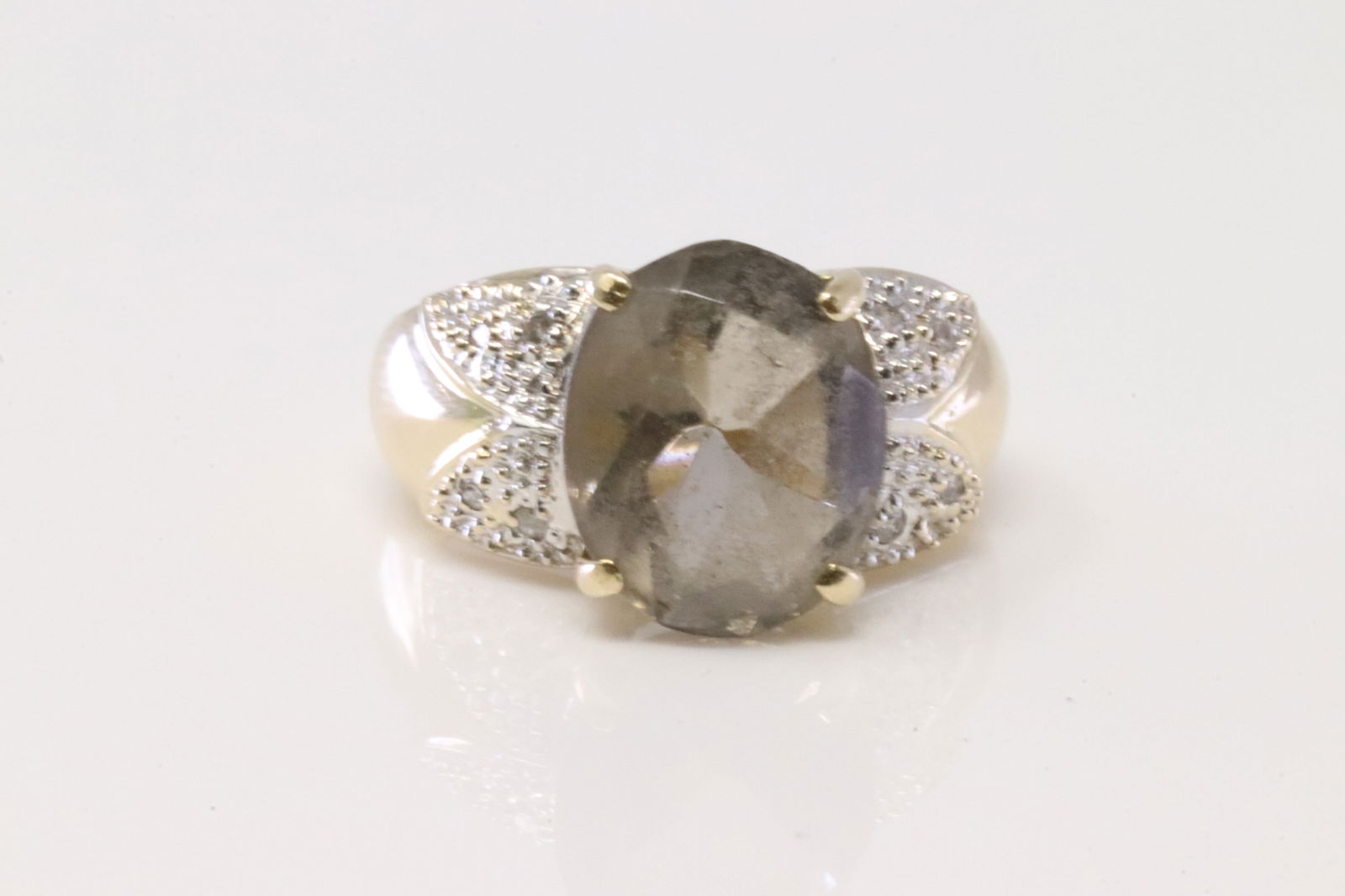 Smoky Topaz & Diamond Ring 14Kt. (1 of 4)