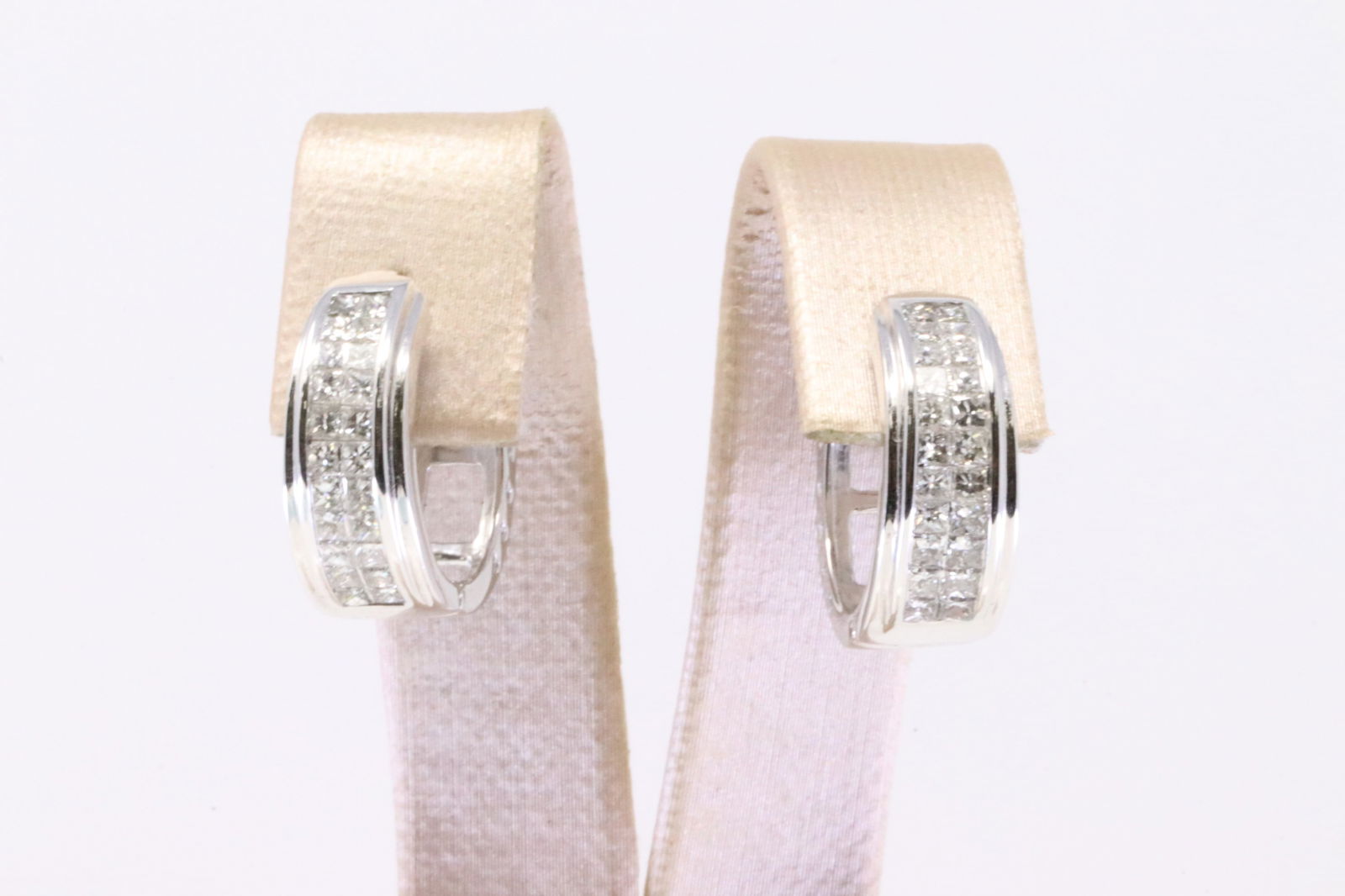 14KT Diamond Huggie Earrings (1 of 4)