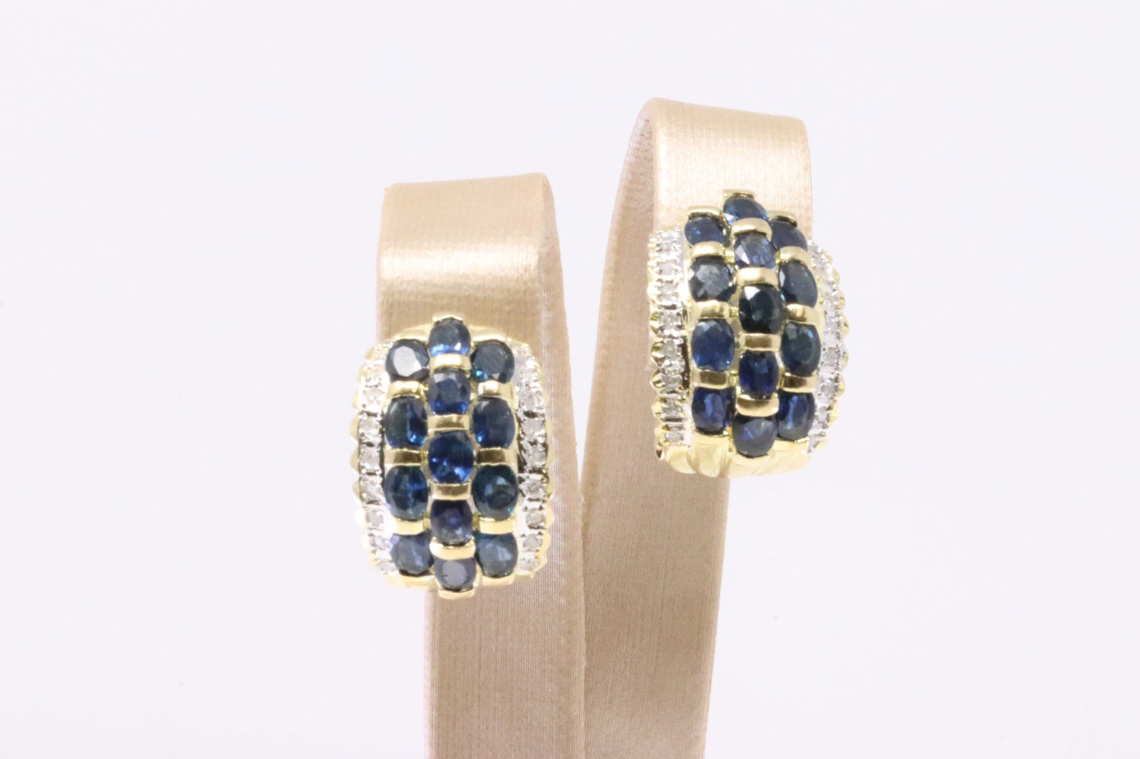 Sapphire & Diamond Huggie Earring 14Kt. (1 of 5)