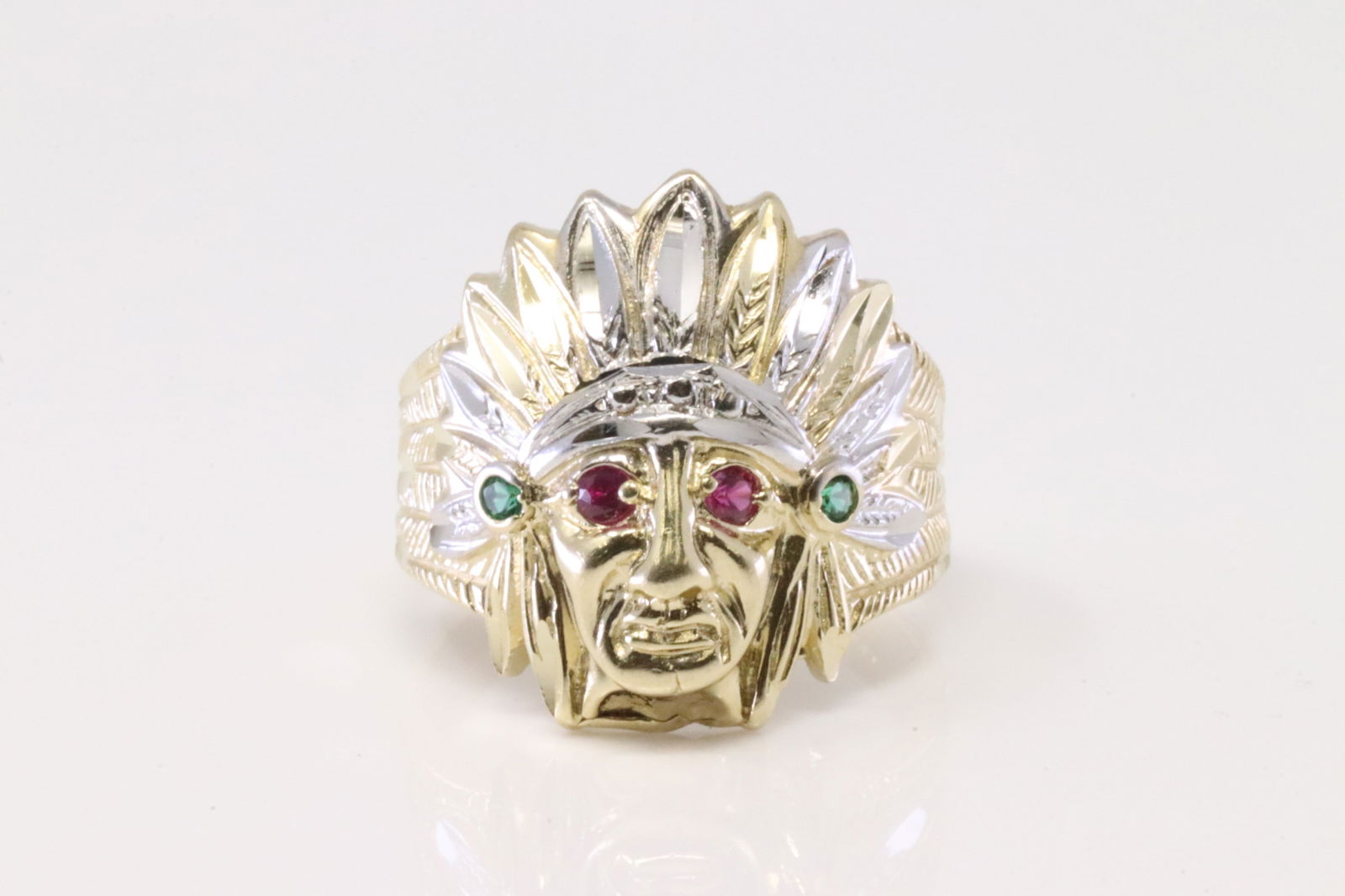 Indian Head Emerald & Ruby Ring (1 of 4)