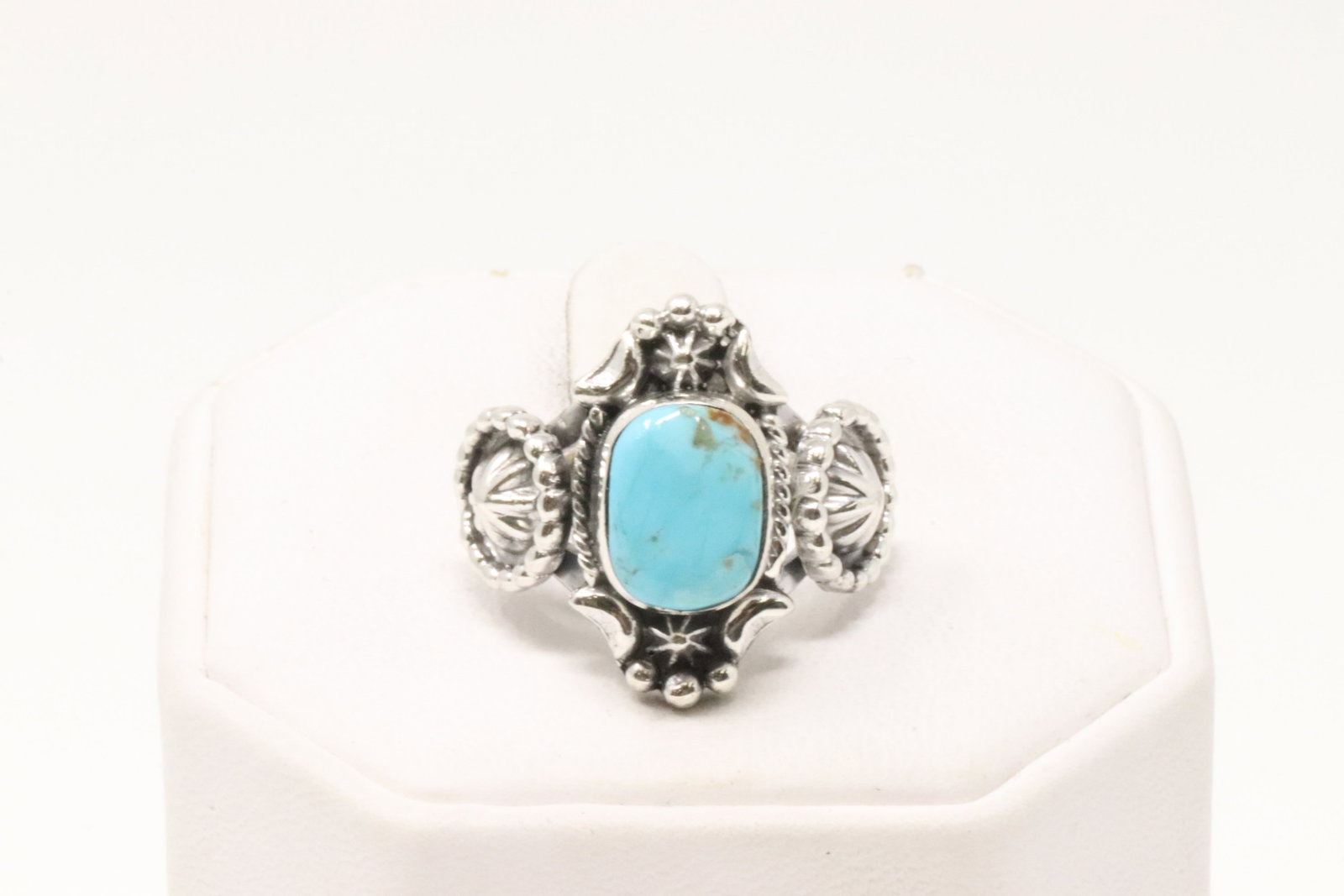 Native America Navajo Sterling Silver Turquoise Ring By G.Francisco. (1 of 4)