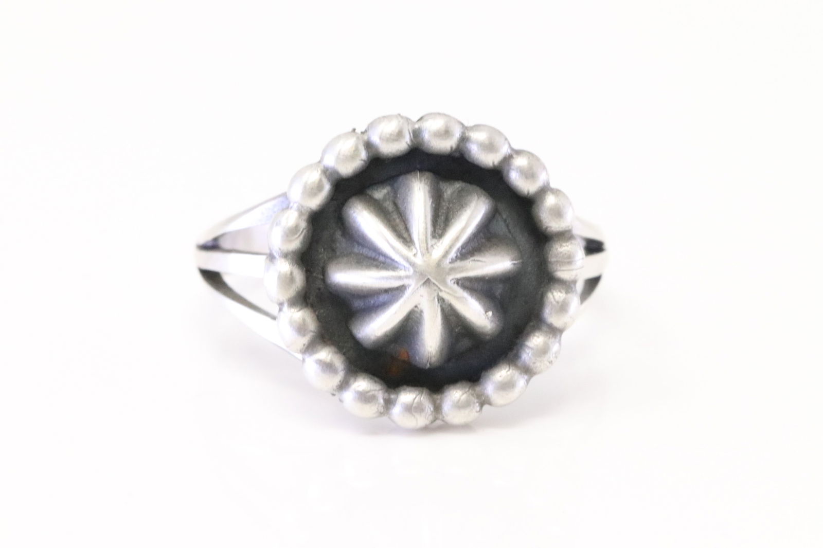 Native America Navajo Sterling Silver Star Drop Ring By Paige Gordon. (1 of 4)