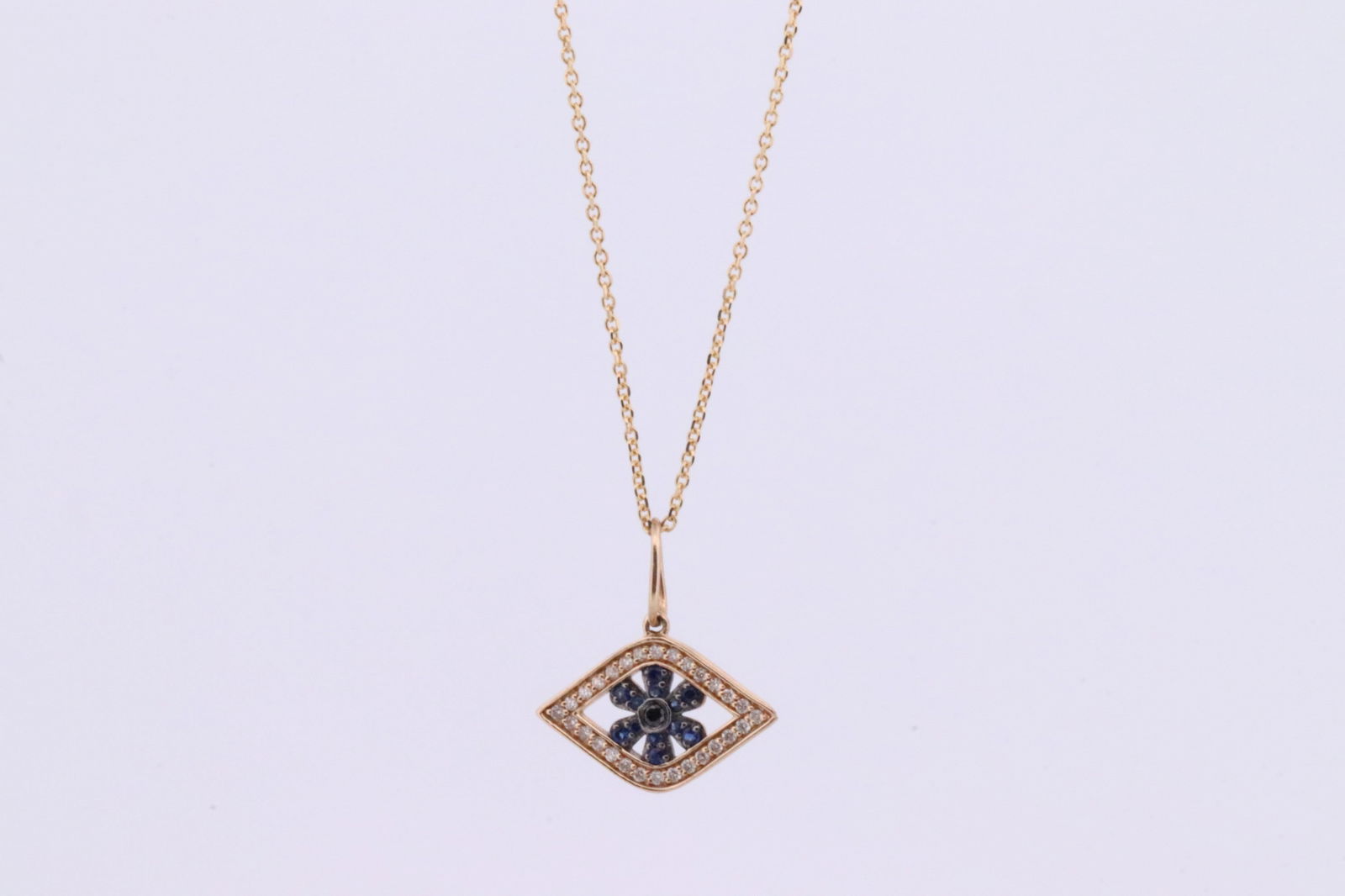 Sapphire & Diamond Pendant 14kt. (1 of 4)