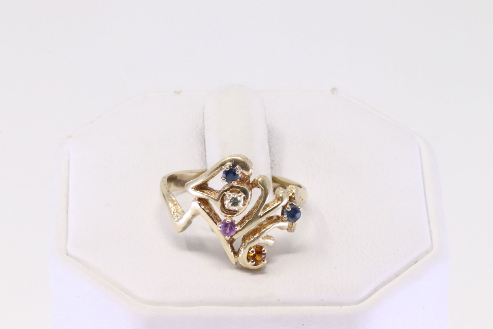 Multi-Color & Diamond Ring 14Kt. (1 of 4)