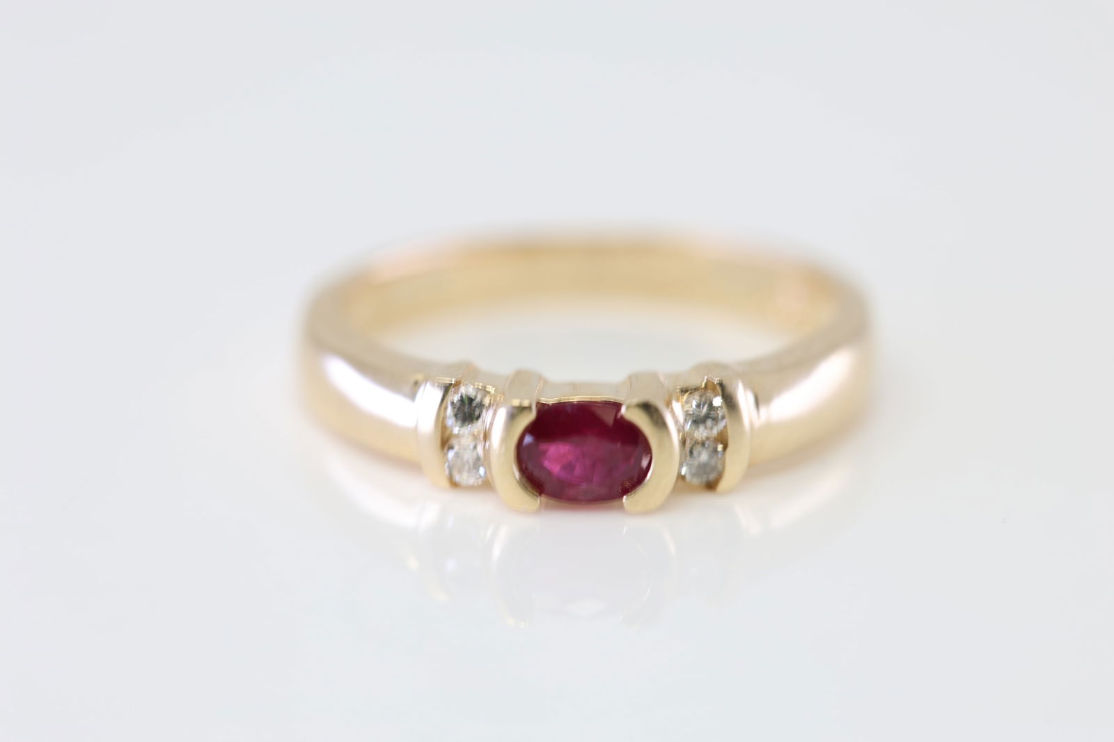 Ruby & Diamond Ring 14Kt. (1 of 4)