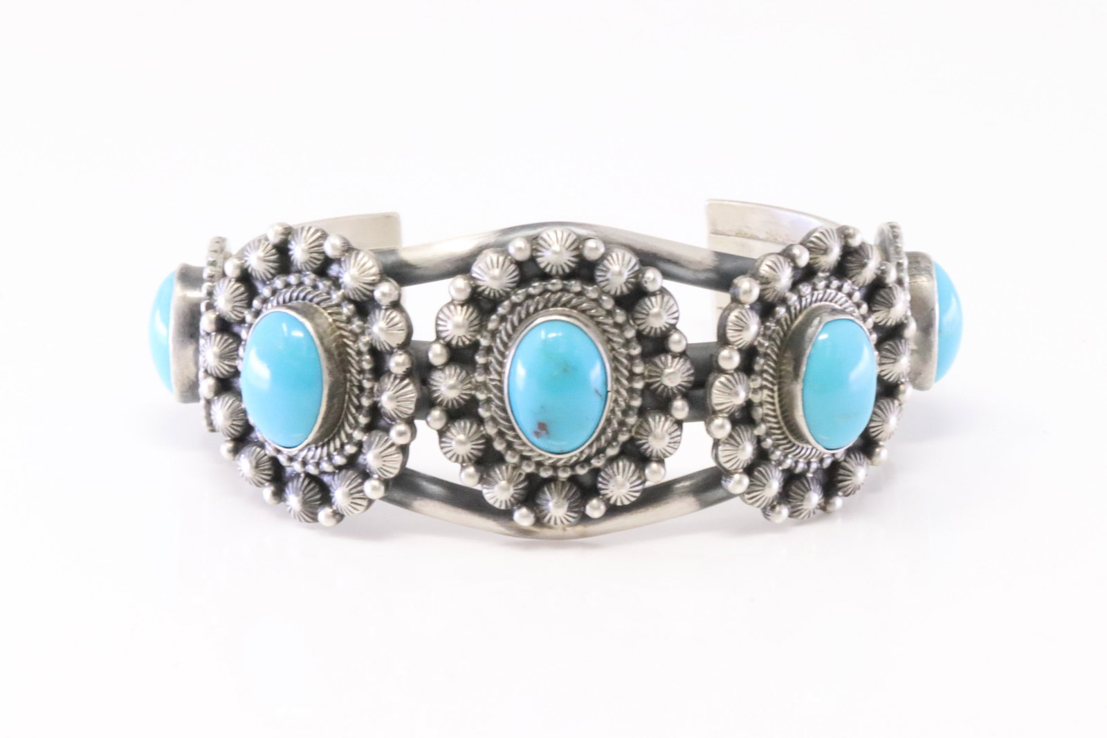 Native America Navajo Sterling Silver Turquoise Bracelet Cuff By Lewis Tom.: This is a Native America Navajo Sterling Silver Turquoise Bracelet Cuff By Lewis Tom.