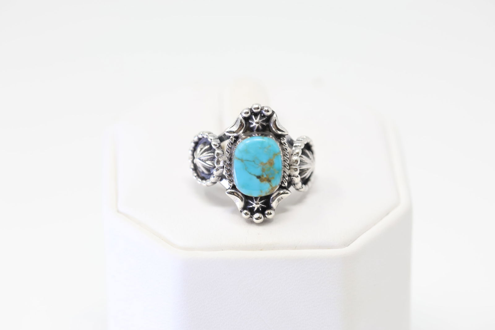 Native America Navajo Sterling Silver Turquoise Ring By G.Francisco. (1 of 4)