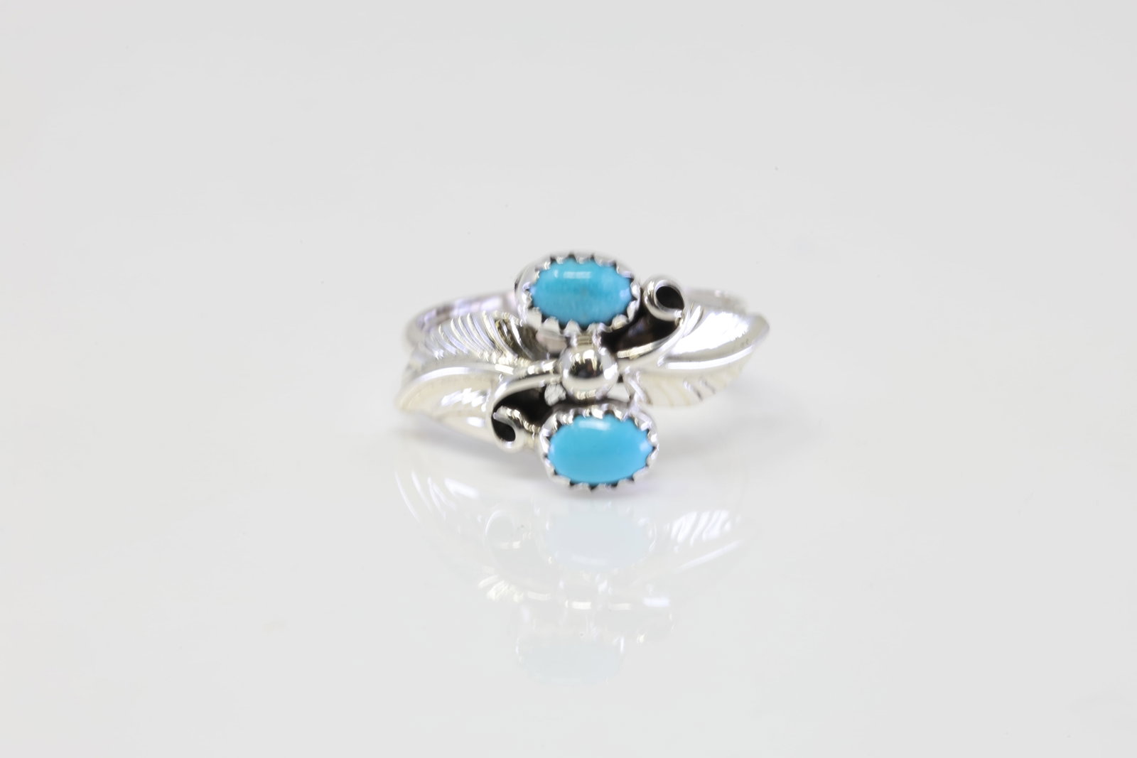 Native America Navajo Sterling Silver Turquoise Ring By Harry B.Yazzie.: This is a Native America Navajo Sterling Silver Turquoise Ring By Harry B.Yazzie. 7.75.