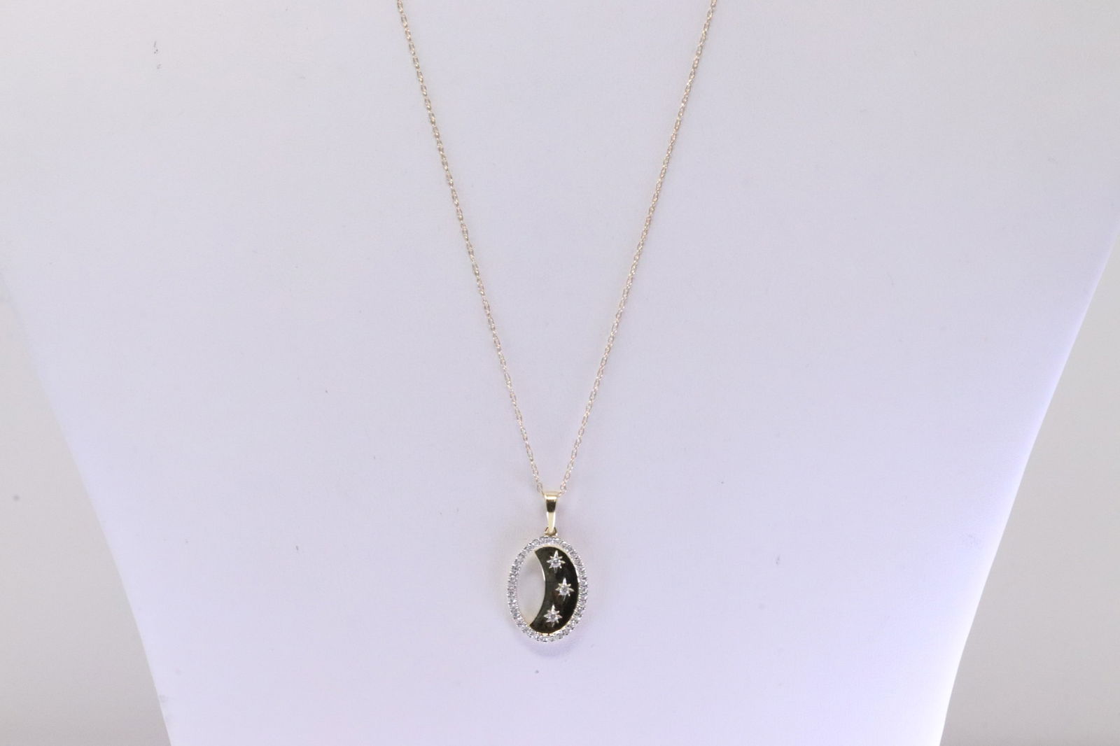 Diamon Moon & Star Necklace Charm 10Kt. (1 of 4)
