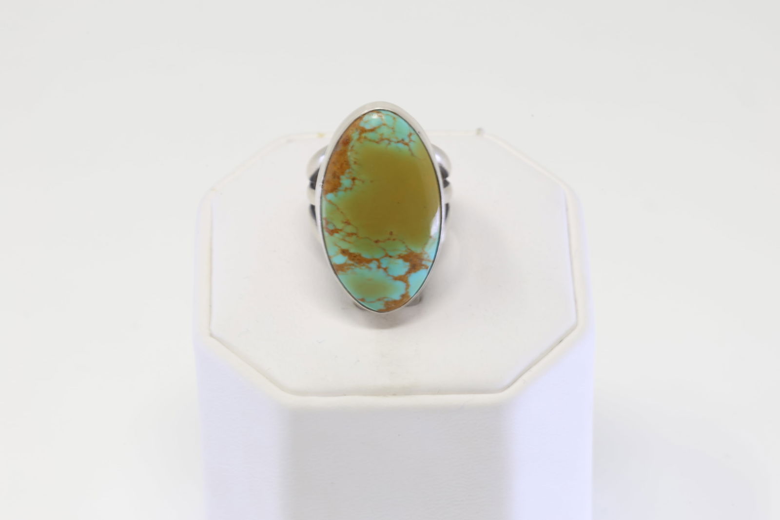 Native America Navajo Sterling Silver Turquoise Ring By A.M. (1 of 3)