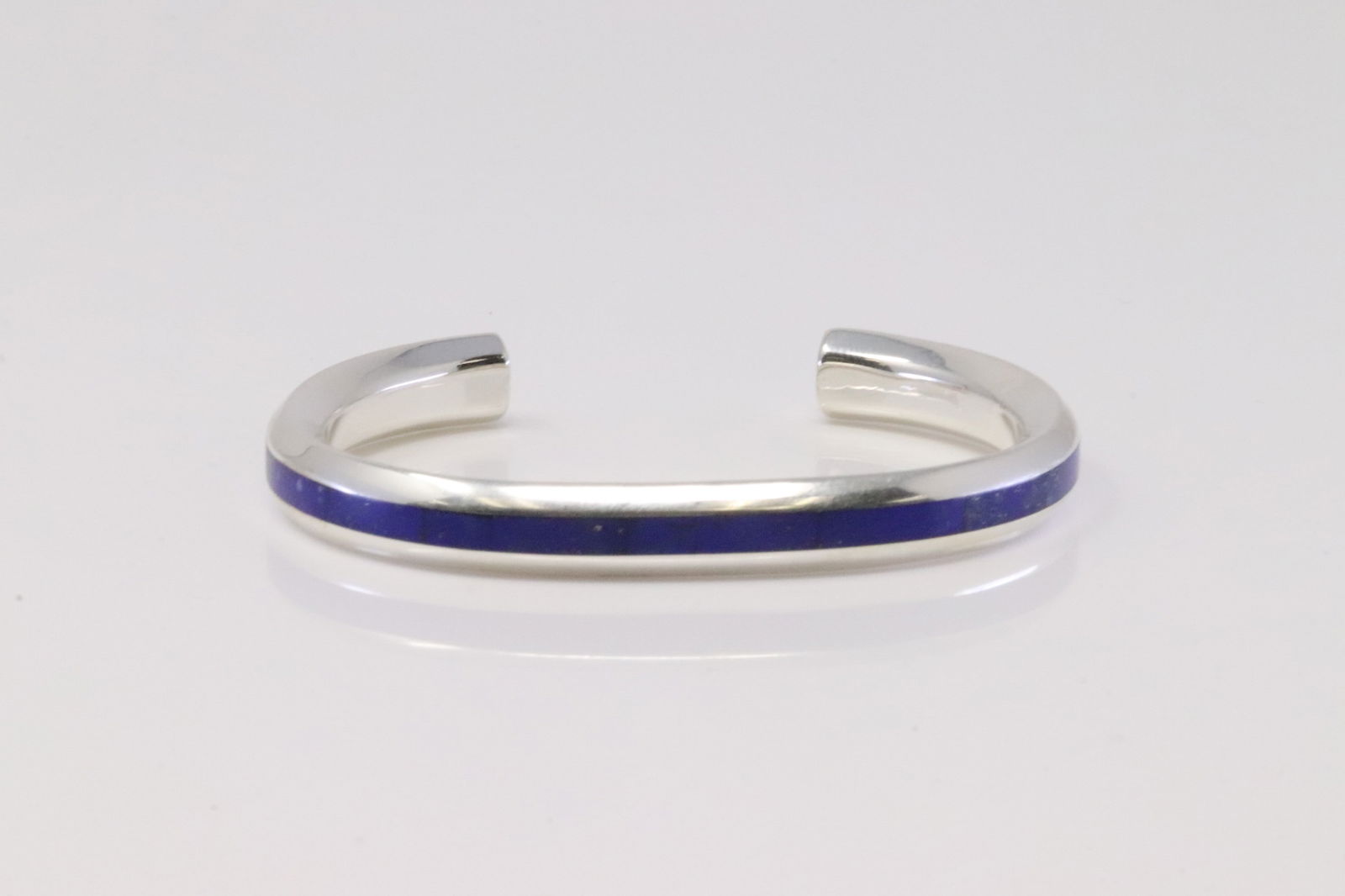Native America Navajo Sterling Silver Lapis Bracelet By T.Natachu. (1 of 4)
