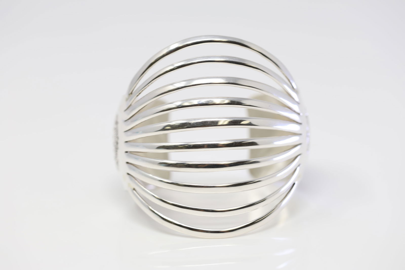 Native America Navajo Sterling Silver Bracelet Design Cuff By G.S. (1 of 4)