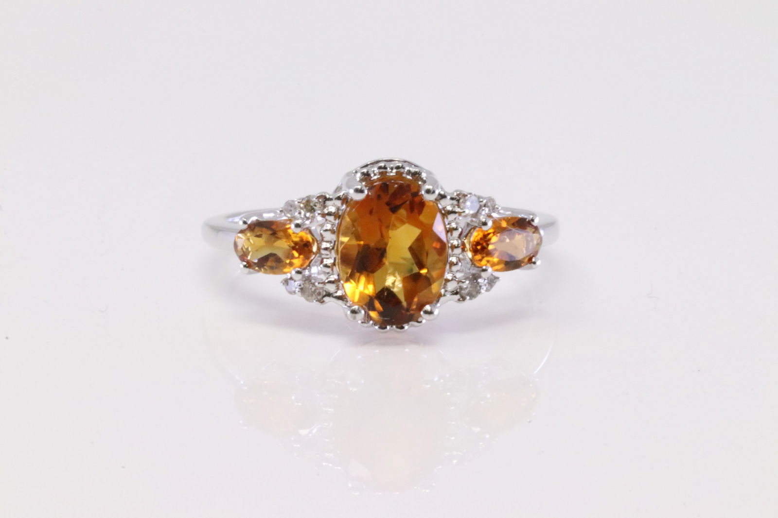Citrine & Diamond Ring 10Kt. (1 of 4)