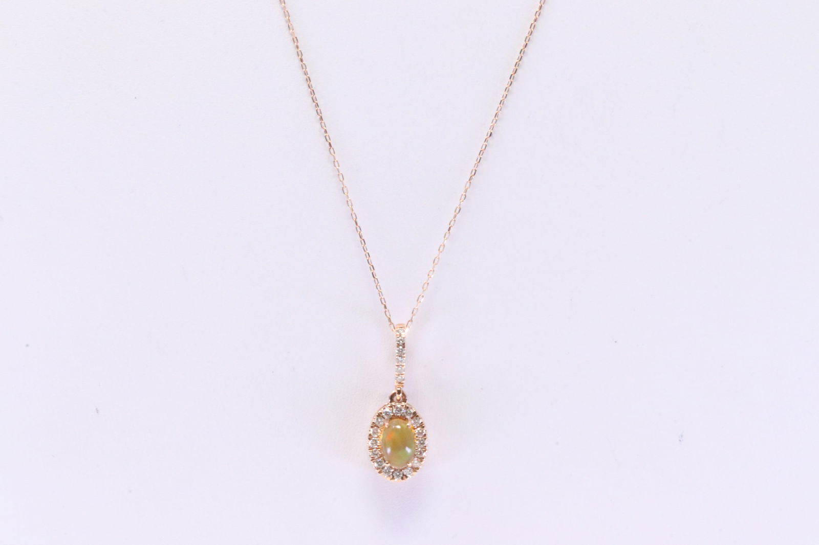 Opal & Diamond Pendant / Necklace 14Kt. (1 of 3)