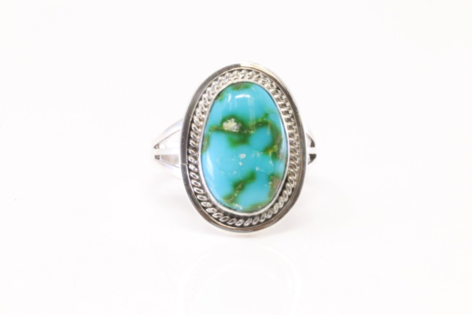 Native America Navajo Sterling Silver Sonora Gold Turquoise Ring By R.B.: This is a Native America Navajo Sterling Silver Sonora Gold Turquoise Ring By R.B. Ring size: 7.25.