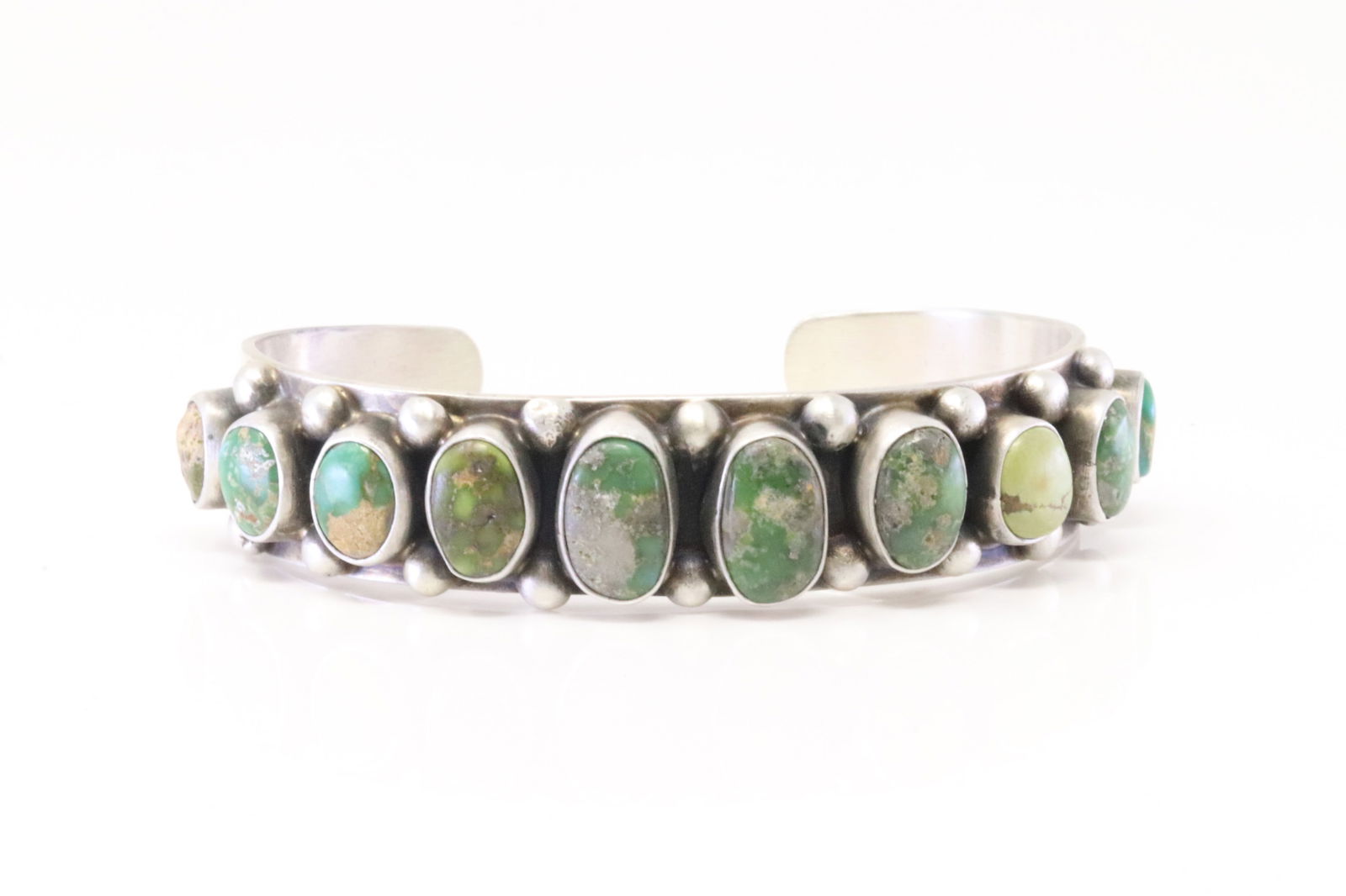 Native America Navajo Sterling Silver Sonora Gold Turquoise Bracelet Cuff By Bobby Johnson. (1 of 4)