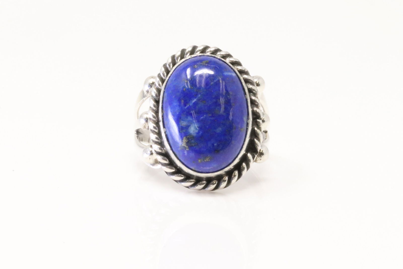 Native America Navajo Sterling Silver Lapis Stone Ring By M. (1 of 4)