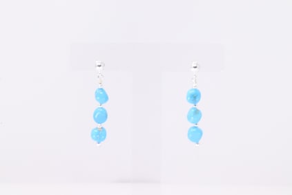 Native America Navajo Sterling Silver Turquoise Post / Dangling Earring's.