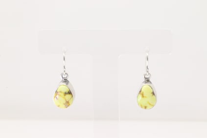 Native America Navajo Sterling Silver Palomino Dangling Earring's By S.