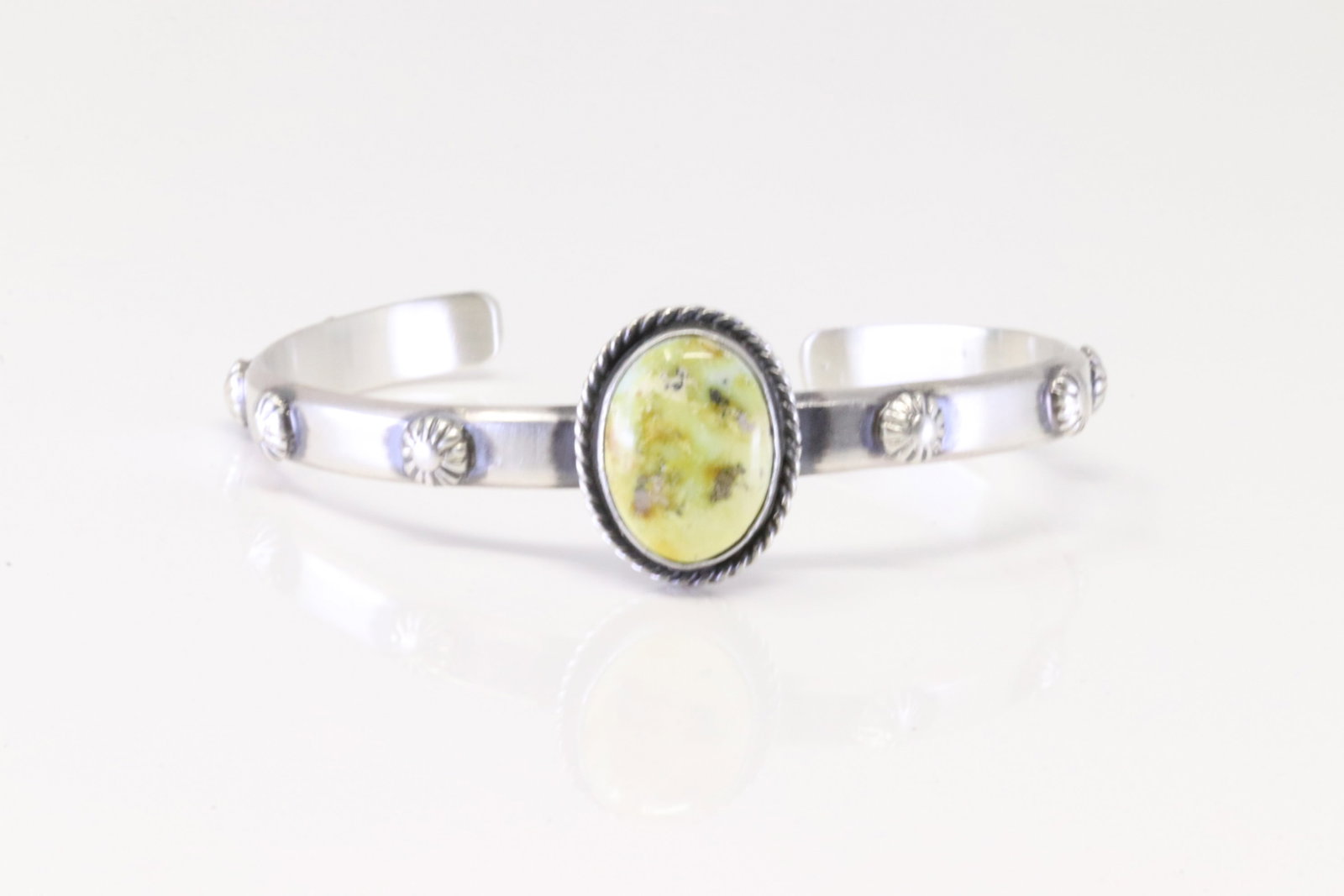 Native American Navajo Sterling Silver Palomino Bracelet By Samuel Yellowhair.: This is a Native American Navajo Sterling Silver Palomino Bracelet By Samuel Yellowhair.