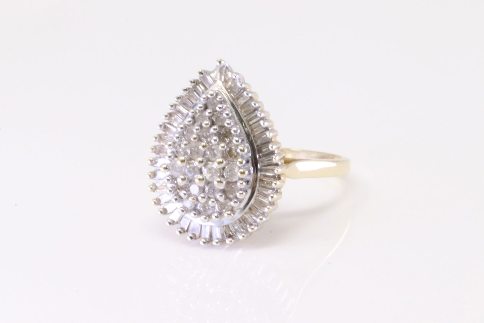 Diamond Pear Shaped  Design Ring 10Kt. (1 of 3)