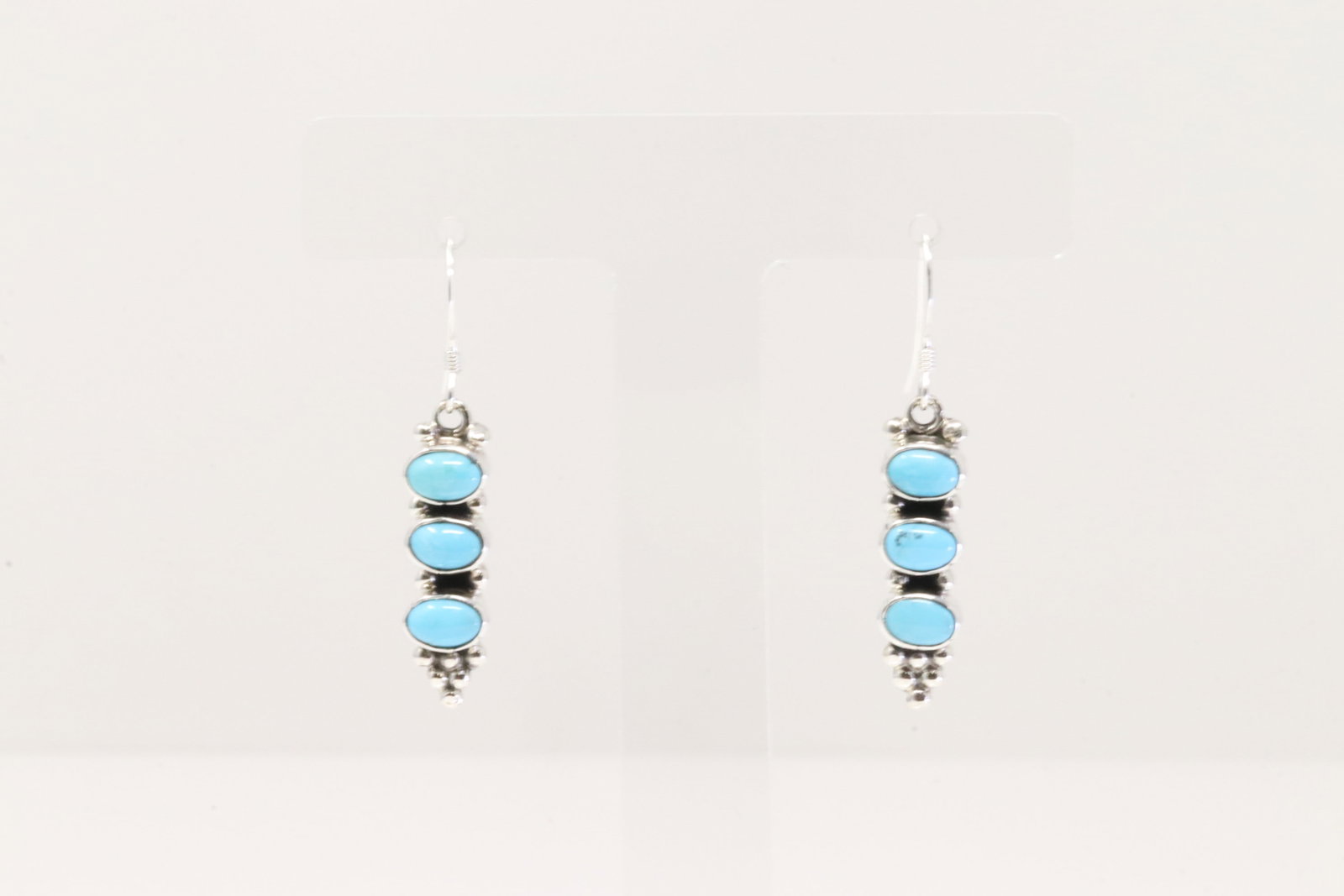 Native America Navajo Sterling Silver Turquoise Dangling Earring's By Gary Shorty.: This is a Native America Navajo Sterling Silver Turquoise Dangling Earring's By Gary Shorty.