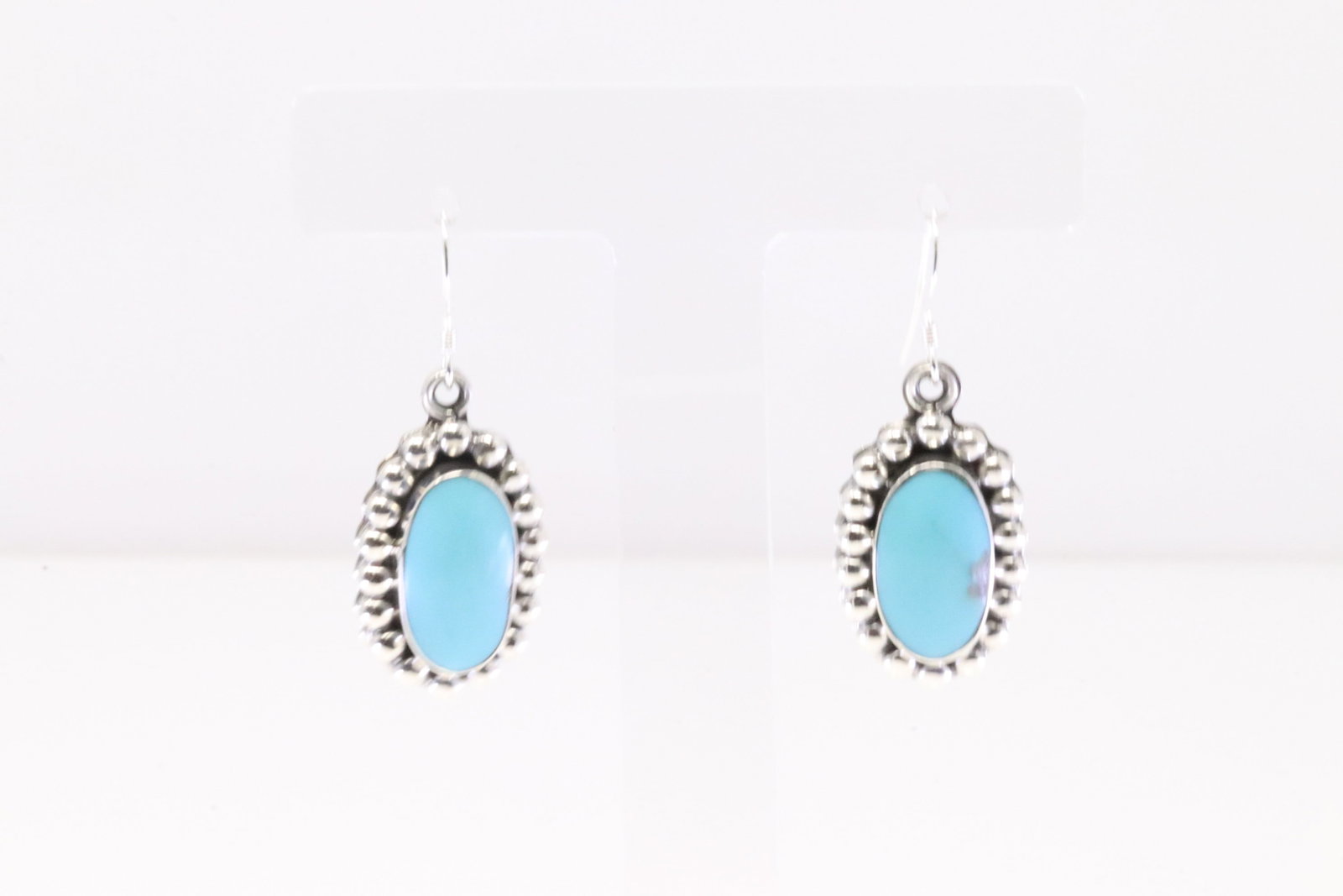Native America Navajo Sterling Silver Turquoise Dangling Earring's By Sheena Jack.: This is a Native America Navajo Sterling Silver Turquoise Dangling Earring's By Sheena Jack.