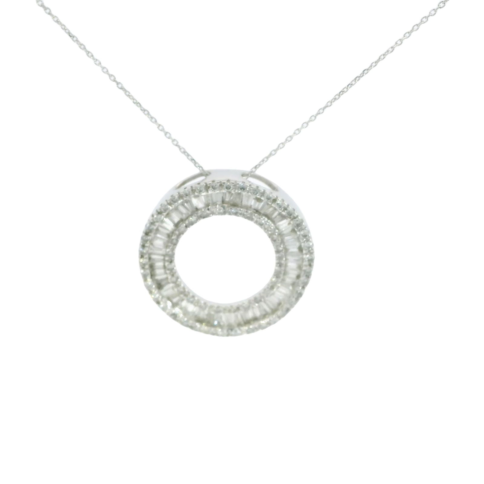 14KT Diamond Circle Pendant Necklace (1 of 4)