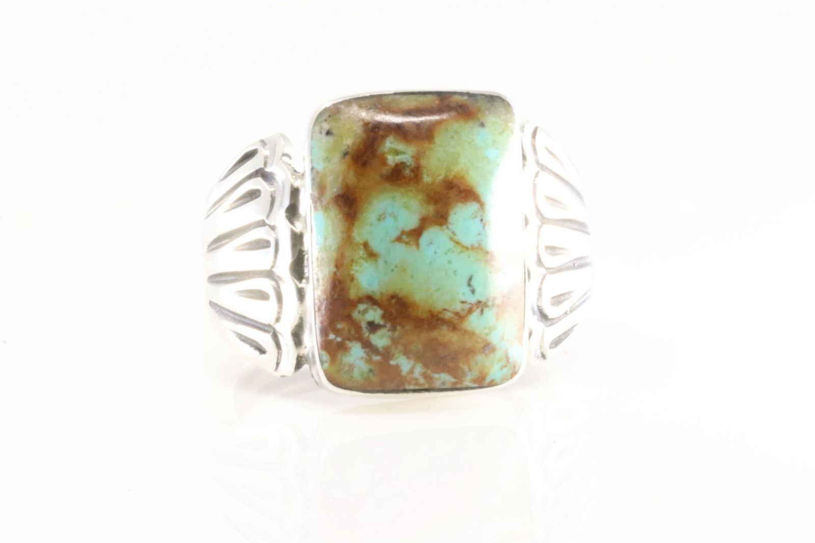 Native America Navajo Sterling Silver Turquoise Ring By Mike Smith. (1 of 4)