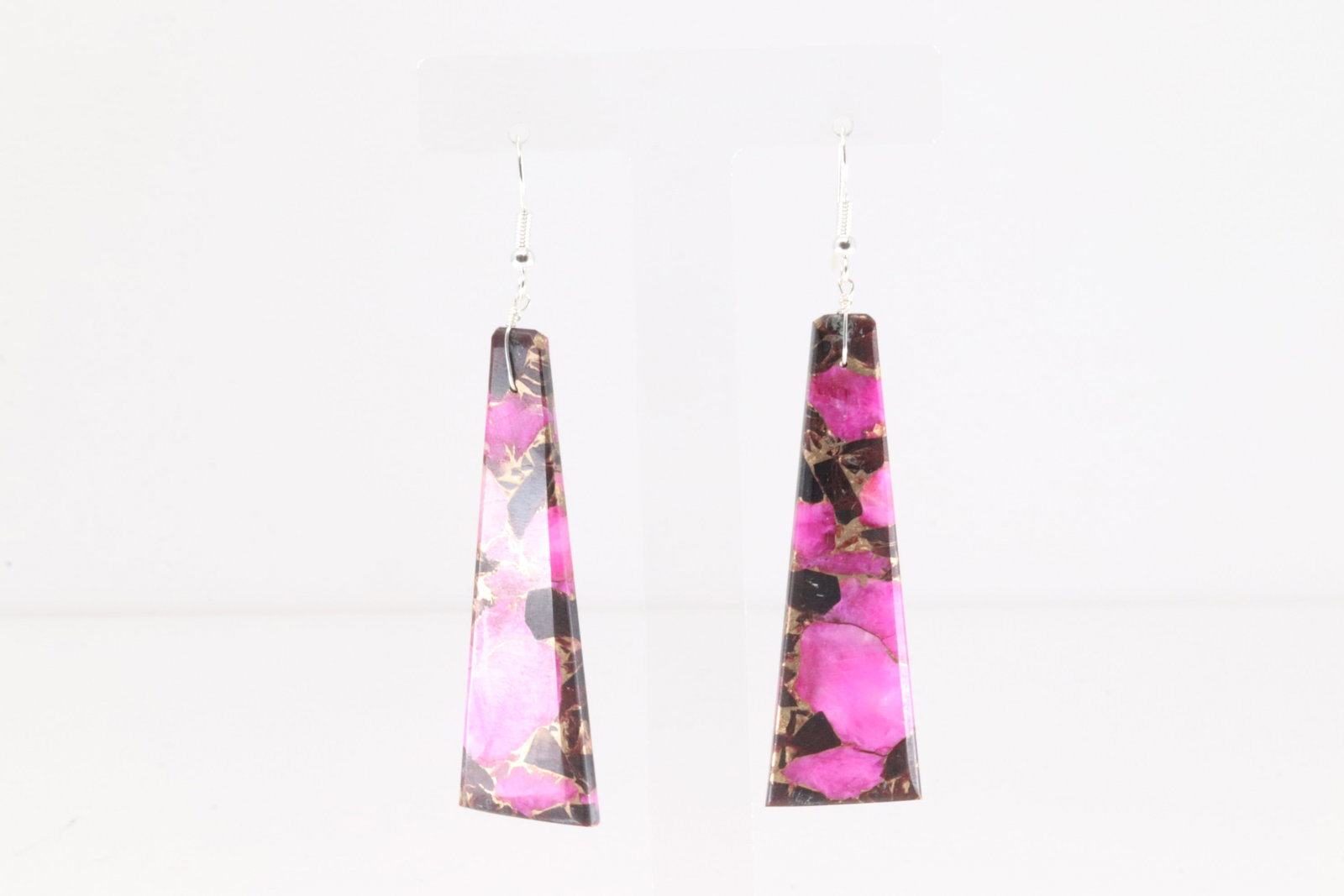 Native America Navajo Sterling Silver Turquoise Compressed Dangling Earring's By Jameson Pete.: This is a Native America Navajo Sterling Silver Turquoise Compressed Dangling Earring's By Jameson Pete.