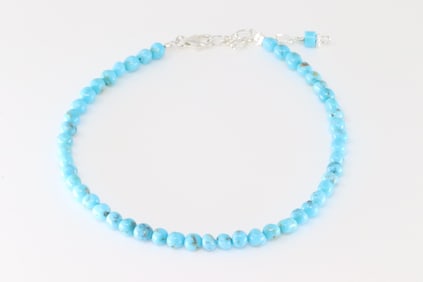 Native America Navajo Sterling Silver Turquoise Bracelet Link.