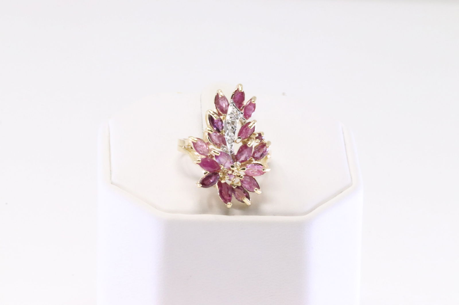 Ruby & Diamond Cocktail Ring 14Kt. (1 of 4)