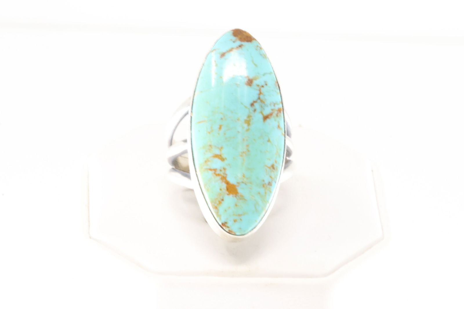 Native America Navajo Sterling Silver Turquoise Ring By A.M. (1 of 4)