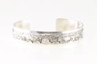 Native America Navajo Sterling Silver Storyteller Bracelet Cuff y B.