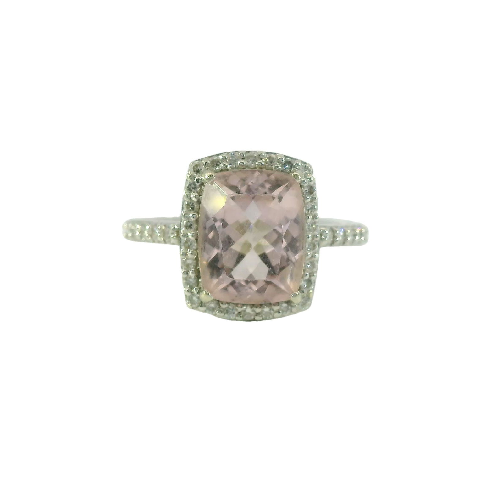 Pink Morganite & Diamond Ring 14Kt. (1 of 4)